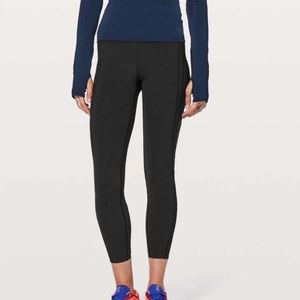 Lululemon Chase The Pace 7/8 Tight *25"Black size 8 VGUG